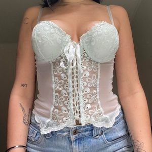 Gorgeous mint corset top